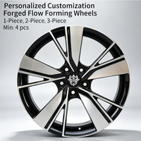 Jantes en alliage Flowtone pour voiture, moyeux de roue 18 pouces 5X112 CB 57.1, jantes en aluminium à cinq branches pour Volkswagen Golf