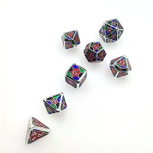 Juego de Dados de Esquina Redondeada de Veinte Caras para Juegos de Rol DND, <span class=keywords><strong>Serie</strong></span> Estrella Personalizada al por Mayor - Product Image 5