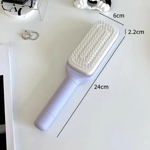 Peigne Capillaire Télescopique Nettoyage Facile Massage & Ionique, Coussin d'Air Antistatique Rotatif pour Femme Usage Domestique - Product Image 6