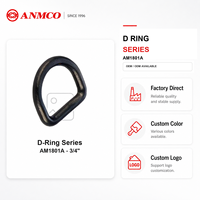 Accessoires de sac à dos avec anneau en D noir pour connexions de crochets et de sangles, pièce de rechange compatible avec les composants ANMCO
