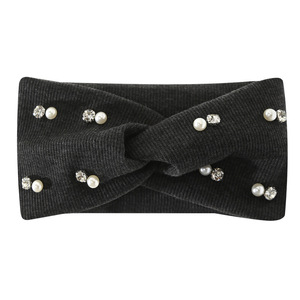 Nouveau Bandeau Élastique Polyvalent Anti-Transpiration avec Perles et Strass, Motif Croix, Idéal pour le Lavage du Visage et les Activités Sportives - Product Image 3