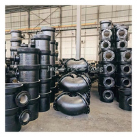 Vente directe usine – Coude à 90 degrés en fonte ductile PN16 ISO2531 DN80 à double bride, raccord de tuyauterie flexible en résine époxy moulée