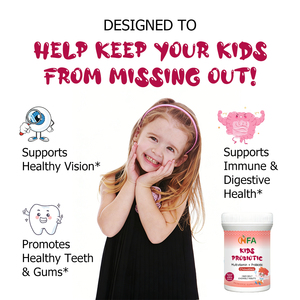 Hot Selling Kids <b>Probiotic</b> Chewables with Votamin Folate Biotin Balance Immune Support Vision Immune Digestive Teeth Healthy - Product Image 5
