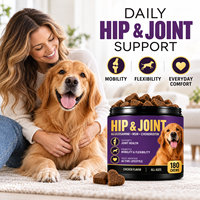 Complément alimentaire professionnel pour chiens, sous forme de bouchées molles, avec collagène de moules vertes et glucosamine pour la flexibilité et le confort des chiots