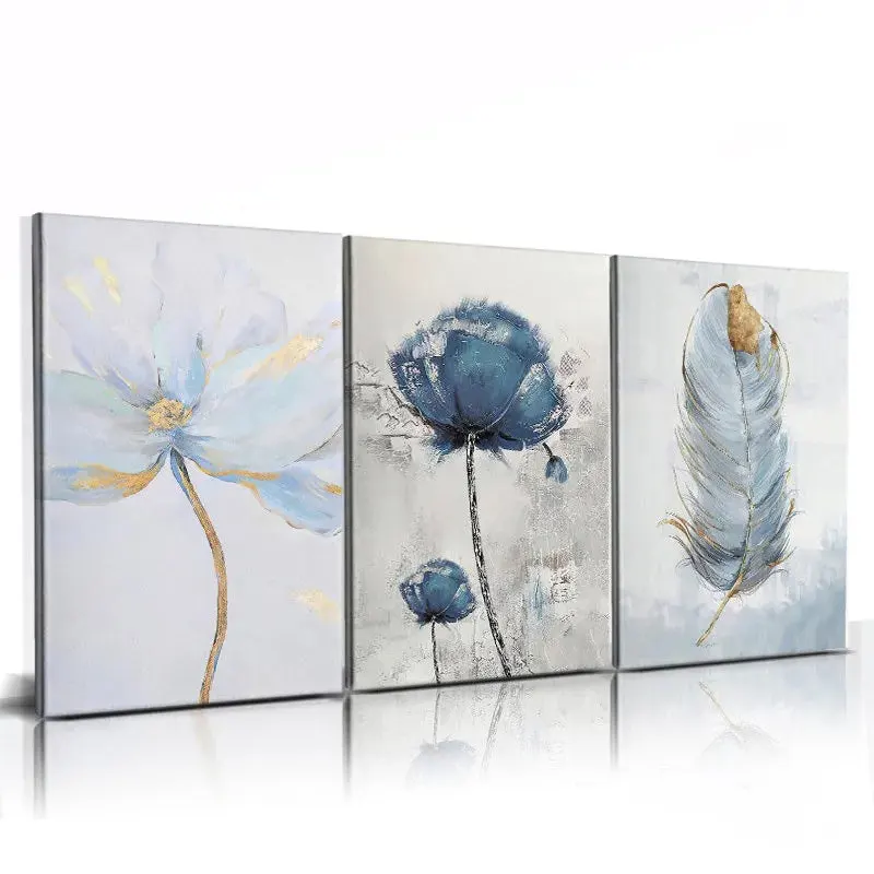 Set Van 3 Stuks Abstracte Nordic Wall Art Prints Kunstwerk Ingelijst Canvas Kunst Sierschilderij Met Houten Frame