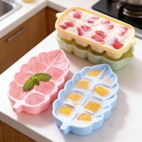 Moule à glace en silicone en gros avec couvercle, 8 compartiments, réutilisable, écologique, pour congélation