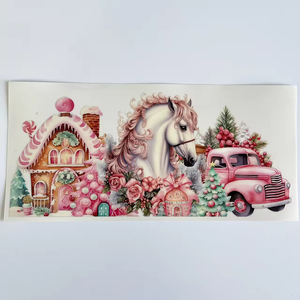 Conception <span class=keywords><strong>de</strong></span> Noël gratuite personnalisée 3D étanche réutilisable écologique couleur UV DTF tasses autocollants Logo décalcomanies 16 oz transferts <span class=keywords><strong>de</strong></span> tasse - Product Image 4