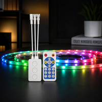Controlador LED SPI de Doble Canal SP601E para APP, Control Remoto RF, DC5-24V, WS2812B, SK6812, Tira de Píxeles, Control de Zona Independiente, Micrófono Musical