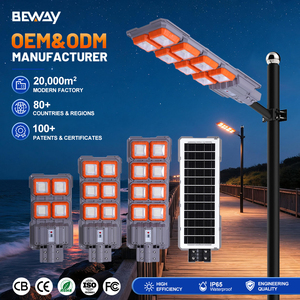 Lámpara de Columna para Exteriores de Alta Calidad, Garantía de Dos Años, Material ABS, 100, 200, 300 Vatios <span class=keywords><strong>LED</strong></span>, Farola Solar <span class=keywords><strong>Todo</strong></span> en Uno - Product Image 1