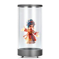 Affichage holographique 3D flottant sur table numérique AI de 7 pouces dans une vitrine LCD transparente