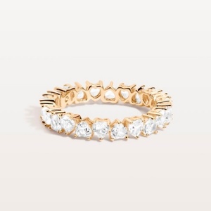 Anillo de Eternidad con Diamantes Cultivados en Laboratorio, Certificado IGI, Oro Blanco de 10K con Baño de Rodio, Regalo de Boda y Aniversario para Mujer - Product Image 2