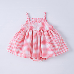 Nuovo Vestito Estivo per Bambina Stile Coreano, Abito a Quadri con Collo all'Americana, Tutina da Principessa per Bambine - Product Image 5