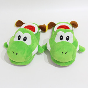 Venta al por mayor Marioo dibujos animados Yoshis dinosaurio divertido zapatillas pareja hogar suelo personalidad hombres invierno algodón Drag - Product Image 6