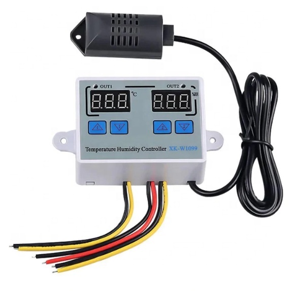 XK-W1099 W1099 12V/24V/220V Digital Temperature Humidity Controller Thermostat For Heating Cooling Control