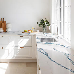 Lujoso 18mm de espesor Nuevo DISEÑO DE Calacatta HIC Cuarzo HD063 Encimeras de piedra artificial Losa grande moderna inspirada en el océano - Product Image 1