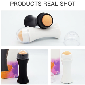 Yüz yağı temizleyici aracı doğal volkanik taş yağ kontrolü cilt masajı için emici silindir - Product Image 4