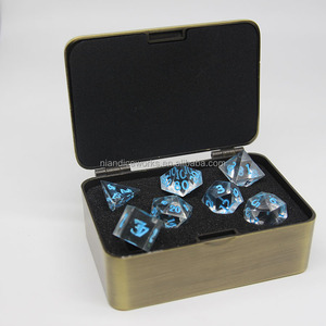 High-quality for dnd dice game box custom Zinc alloy metal d and d dice box