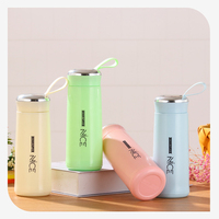 Offre Spéciale prix de gros 400ml Borosilicate Fruit infuseur à double paroi bouteilles d'eau en verre avec couvercle et tasses à infuseur