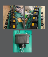 Lampe LED de mine, lustre, télécommande, moteur de levage, éclairage d'atelier, éclairage de stade, lanterne, élévateur d'éclairage à distance 8kg 15m