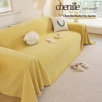 Jeté de canapé en satin-chenille à motif chevrons, couverture intégrale, multicolores, lavage à la main, adapté à toutes les saisons, style minimaliste français