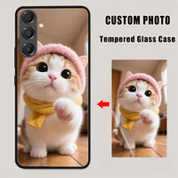 Étui en verre trempé personnalisé pour Samsung S26 Ultra S26+ F56 pour iPhone 7/8 SE Mini 18promax, coque de téléphone en verre dur avec image DIY