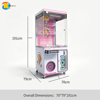 Machine à griffes métallique à monnayeur avec accepteur de billets et lecteur de cartes, garantie 1 an, pour salles d'arcade commerciales et prix en peluche