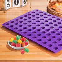 Moule à Popcorn Rond en Silicone Écologique 88 Cavités, Compatible Four et Plaque de Cuisson, OEM ODM