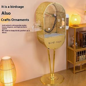 Xuan Feng grande Villa décoration de la maison <span class=keywords><strong>Cage</strong></span> à oiseaux transfrontalière Villa perroquet <span class=keywords><strong>Cage</strong></span> bouton fermeture acrylique oiseau paysage <span class=keywords><strong>Cage</strong></span> - Product Image 3