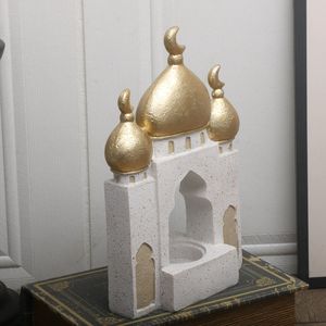 Décoration du Ramadan 2026 Artisanat en résine Décoration islamique pour la maison Modèle de phare de bureau avec lumière chaude pour créer une ambiance spirituelle - Product Image 4