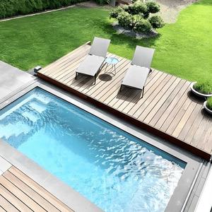 Villa de villégiature Couverture de piscine automatique WPC Deck Couverture coulissante de piscine - Product Image 6