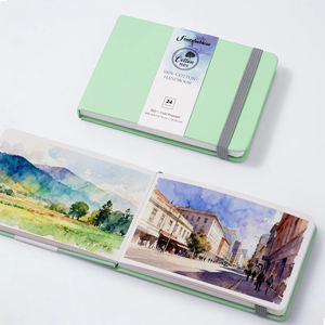 <span class=keywords><strong>Bloc</strong></span> <span class=keywords><strong>de</strong></span> <span class=keywords><strong>papier</strong></span> <span class=keywords><strong>aquarelle</strong></span> en coton 100% <span class=keywords><strong>de</strong></span> haute qualité Fontainebleau, vert, 24 feuilles, pressé à froid, 300g, 4*6 pouces, pour artistes - Product Image 3