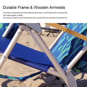 Chaises de plage pliables en aluminium à mailles personnalisées pour le voyage en plein air, chaises de pêche, chaises de camping, chaises longues de plage avec bretelles - Product Image 4