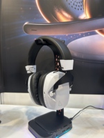 Casque de jeu sans fil 2,4 G RGB à trois modes, circum-auriculaire, avec microphone détachable, étanche IPX4, autonomie de 20h, pour DJ et usage sportif