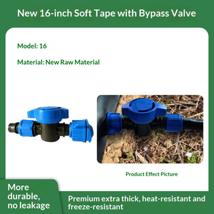 DaringFish 16mm Yumuşak Bantlı Bypass Valf Damla Sulama Bağlantı Parçası Mavi/Siyah Tarımsal Su Dağıtım Sistemi - Product Image 2