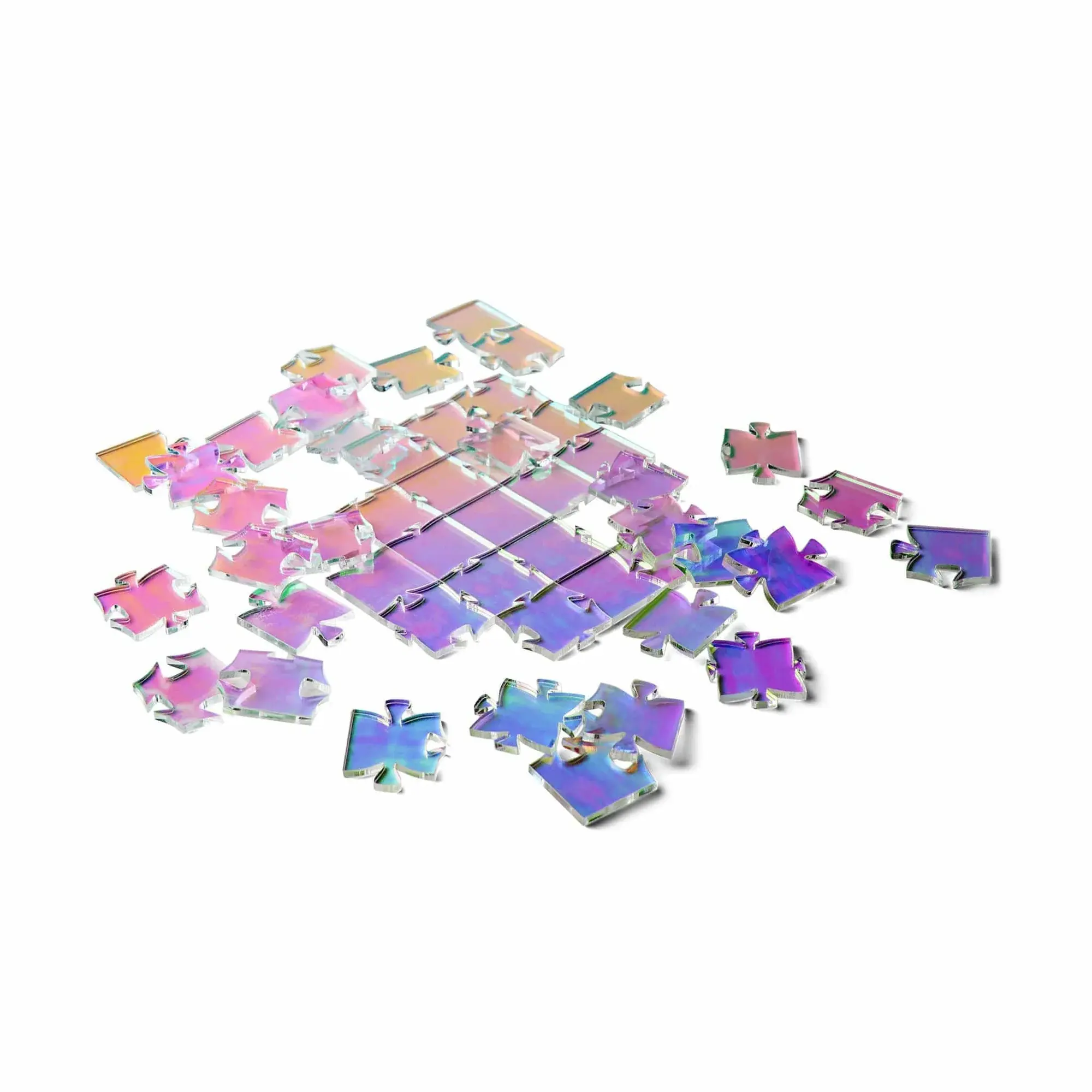 Education For Adults Teenagers Waves Square Puzzle Unique Iridescent Jigsaw Puzzle Brain Teaser Difficult Rainbow Puzzles