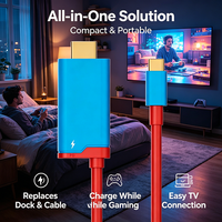Kabel Tipe C 4K60Hz 100W PD Pengisian Daya untuk Switch Gaming Laptop TV Proyektor