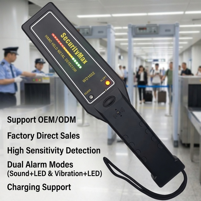 GC1002 Portable Handheld Plastic Metal Detector with Triple-Alert System 40hrs Operation China Origin