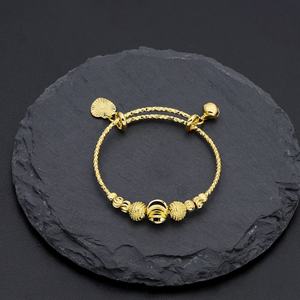 JXX Hot Selling Brass Jewelry 24k <b>Gold</b> Plated <b>Baby</b> Adjustable <b>Gold</b> Wire Bangle <b>Bracelet</b> Charms for Kids - Product Image 5