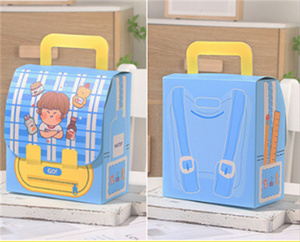 Ba lô hình phim hoạt hình cầm tay sáng tạo Hộp quà tặng sinh nhật Snack hộp kẹo cho trẻ em để nướng - Product Image 2