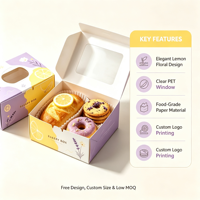 Boîte à gâteau mousse personnalisée en papier pliable pour pâtisserie, emballage pour petits desserts