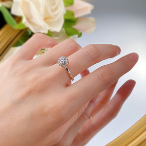 Bague en argent S925 avec zircon, style simple et polyvalent, bijou de mode pour femme - Product Image 5