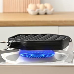 可持续家用铸铁鸡蛋煎锅章鱼烧机鹌鹑蛋模具虾烤盘 - Product Image 5