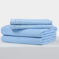 4 pièces personnalisées lot de literie blanche de qualité hôtelière drap plat de luxe brodé en coton lot de draps de lit jetables floraux de noël
