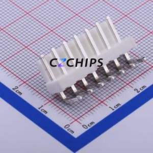 X9396WR-07A-N0SN Wire-to-Board Pin Header Bent Lead Through Hole,P=3.96mm Connector 1x7P 3.96mm Right Angle Insert VH - Product Image 1