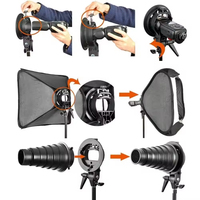 Penyangga Bracket Tipe-S Godox dengan Dudukan Bowens untuk Flash Speedlite, Softbox, Honeycomb, Beauty Dish, Reflector, Payung