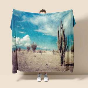 Manta personalizada de diseño para habitación Deco Home Scenic Nature View impresa al por mayor de franela suave - Product Image 3