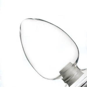 Flacon en verre transparent conique en forme de cœur de poulet, flacon d'échantillon, pot de présentation pour poudre cristalline avec bouchon en caoutchouc - Product Image 2