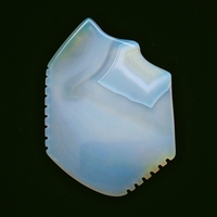 HZ Gua Sha : Planche de massage en agate grise et jade naturel pour le visage, outil de raclage en jade rose pour le massage
