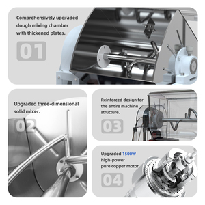 Máy trộn bột thương mại 8kg, máy trộn kiểu máng hiệu suất cao, máy trộn bột làm bánh mì thương mại - Product Image 2