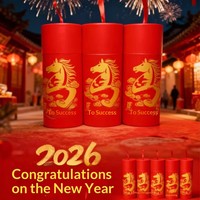 Tube en papier personnalisé 2026 motif Cheval Rouge pour câble de charge USB, idéal pour un cadeau porte-bonheur